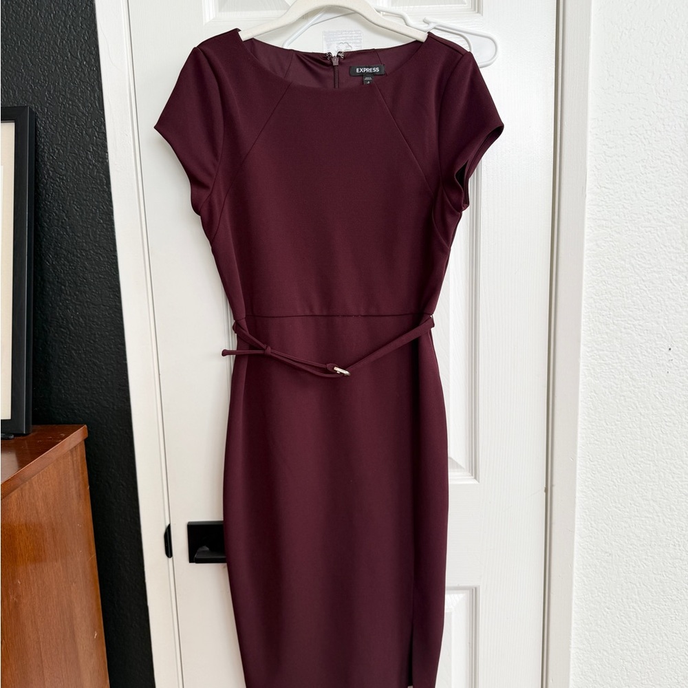Express Burgundy Sheath Dress